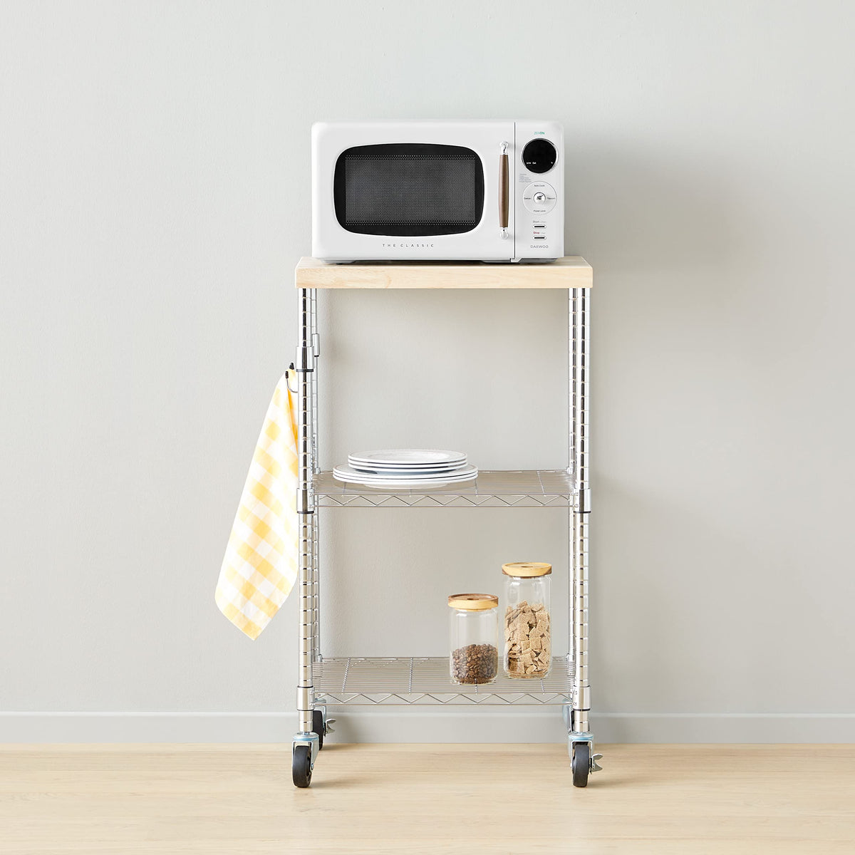 3-Tier Kitchen Storage Rack with Caster Wheels K78754