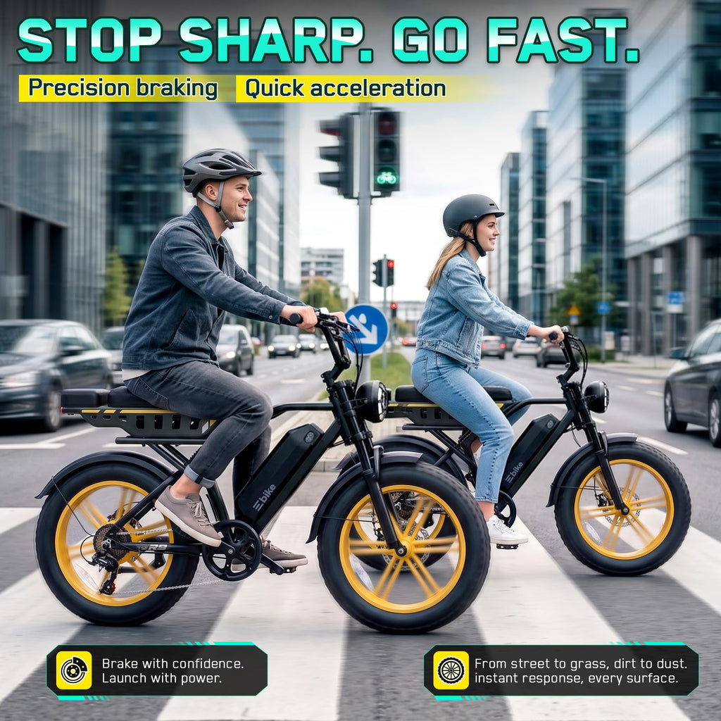 48V 2000W Peak Motor 20 * 4.0 Fat Tire Electric Bike U894