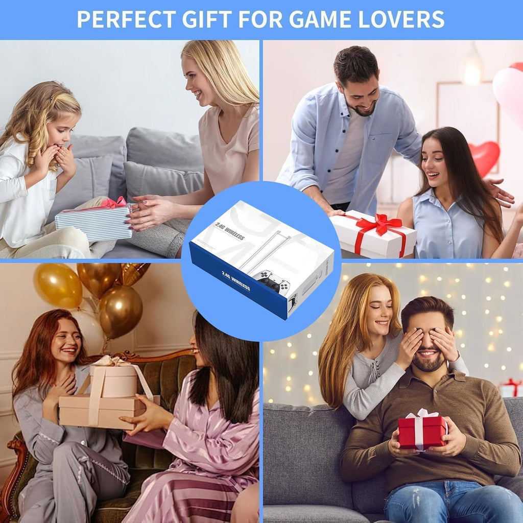 Wireless Plug and Play Retro Game Console with 20000+ Games and Dual 2.4G Wireless Controller L786047