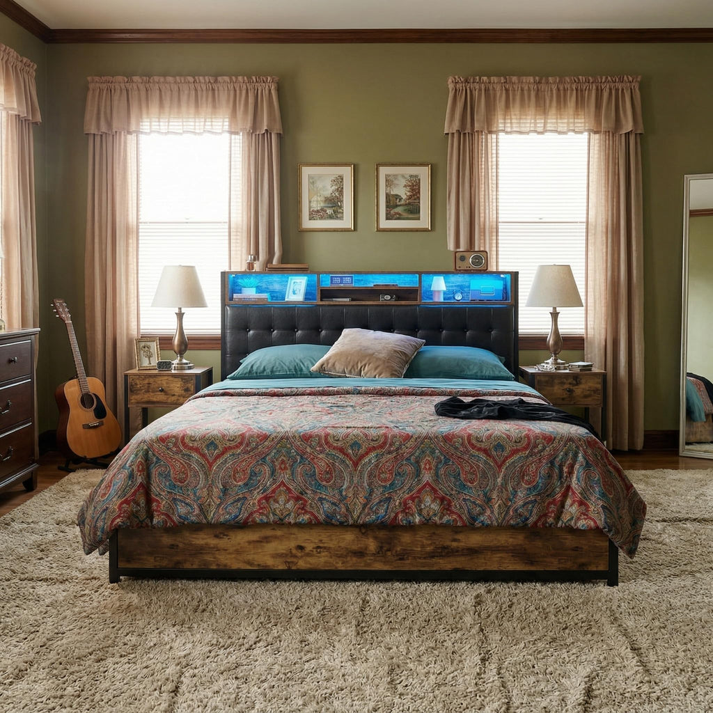 King Bed Frame with 4 Drawers K7214