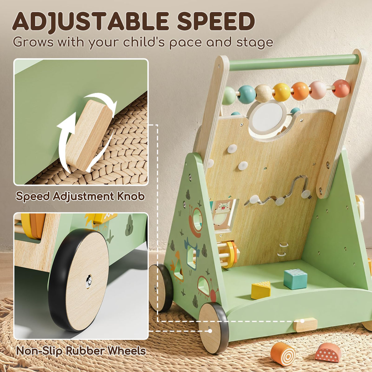 Wooden Baby Walker Z9016