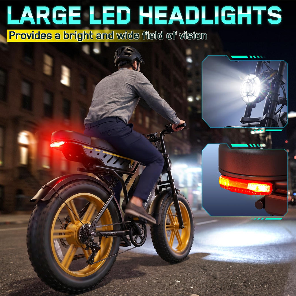 48V 2000W Peak Motor 20 * 4.0 Fat Tire Electric Bike U894