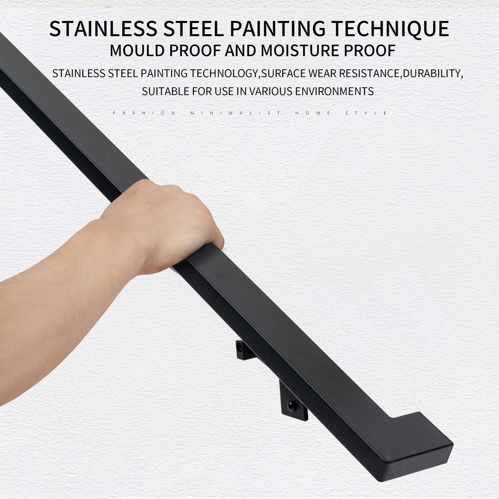 8 FT Aluminum Handrail Kit with 304 Stainless Steel Brackets G2692