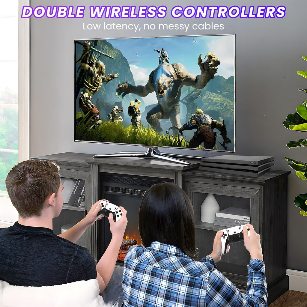 Wireless Plug and Play Retro Game Console with 20000+ Games and Dual 2.4G Wireless Controller L786047