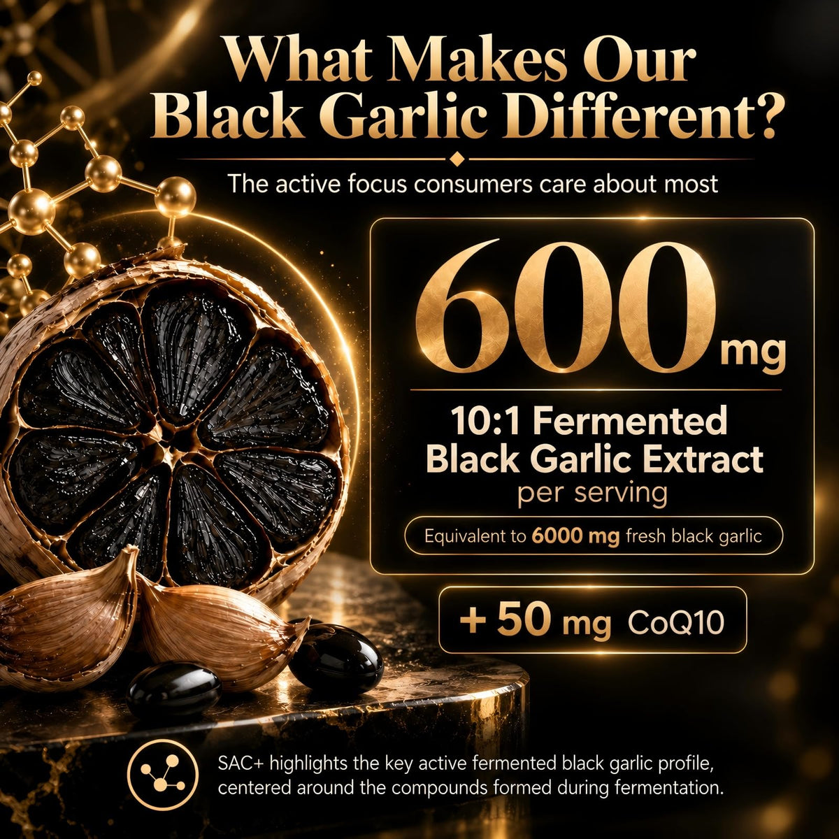 Black Garlic Extract Softgels 300 Count X3906