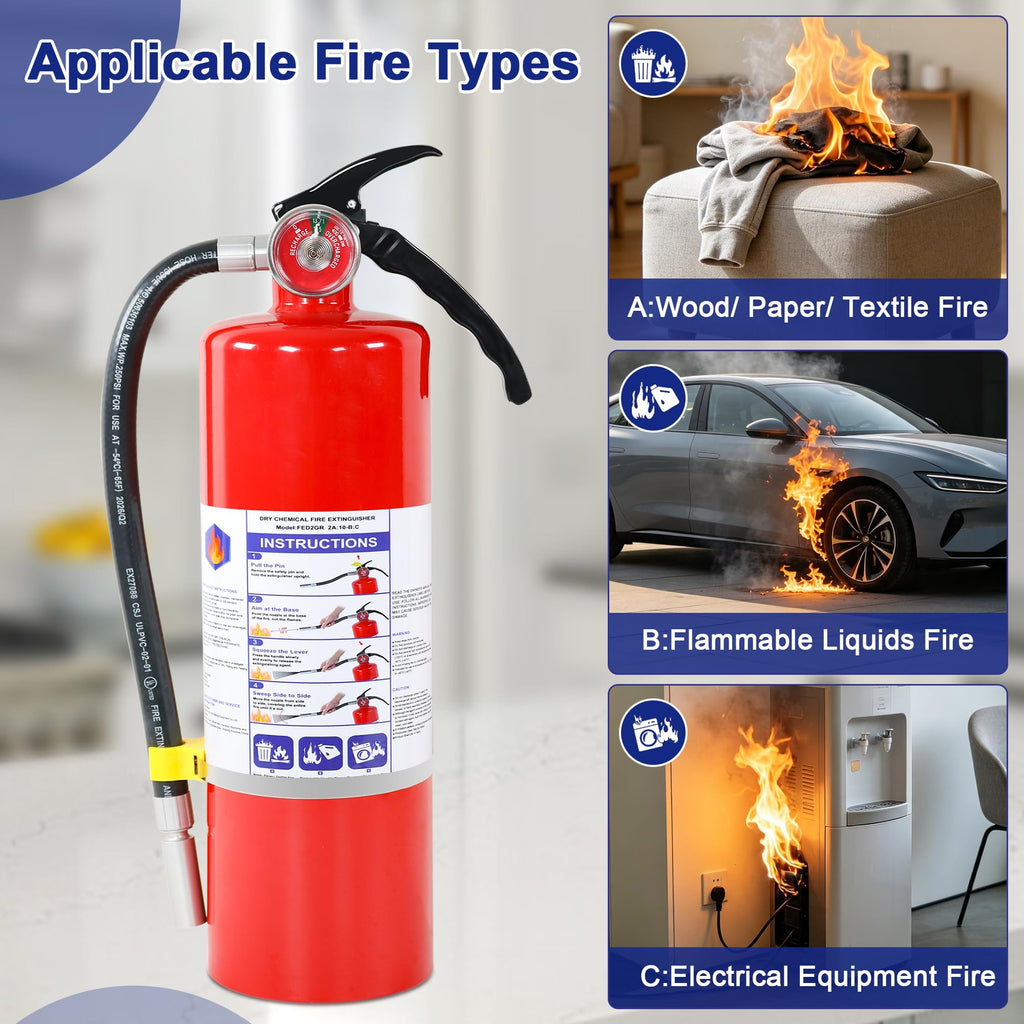 1 Pack 5lb ABC Dry Chemical Fire Extinguisher Q219