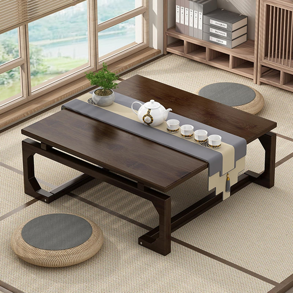 Japanese Floor Table Solid Wood 100x55x30cm I89574