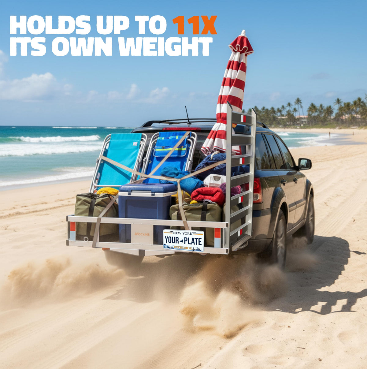 Aluminum Trailer Hitch Cargo Carrier with Ramp B336