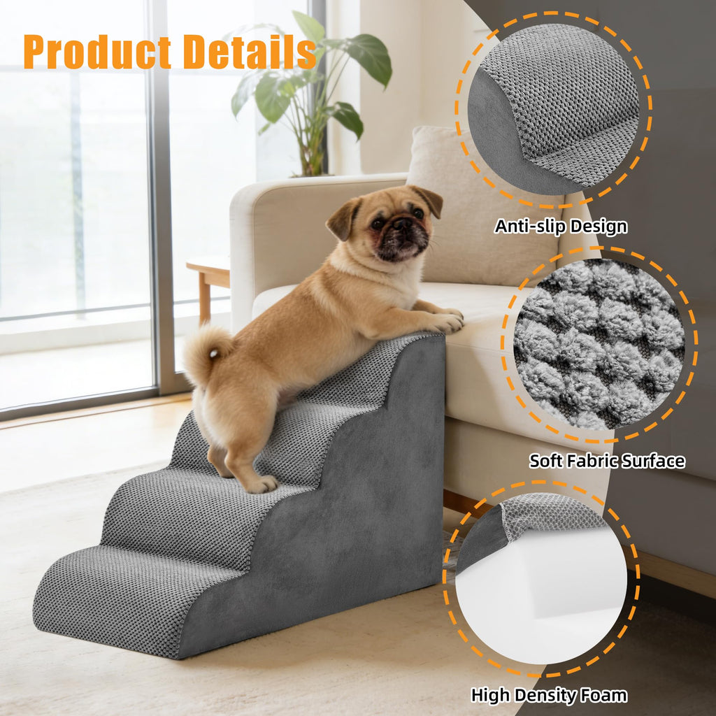 4-Step Grey Dog Stairs E328835