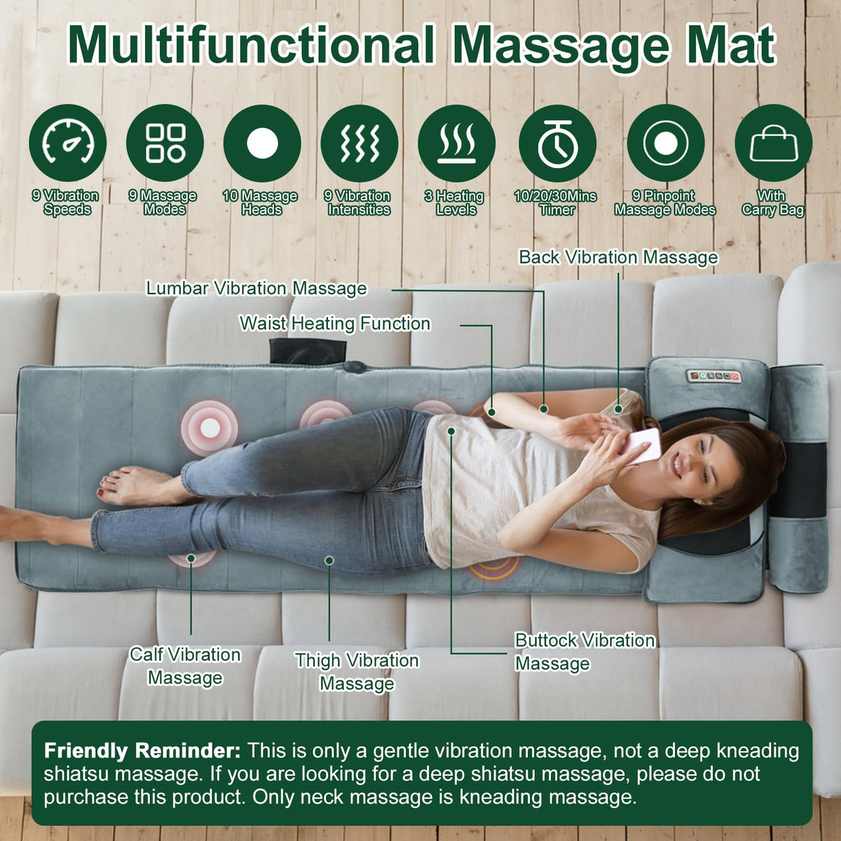 Full Body Massage Mat with Heat C396373