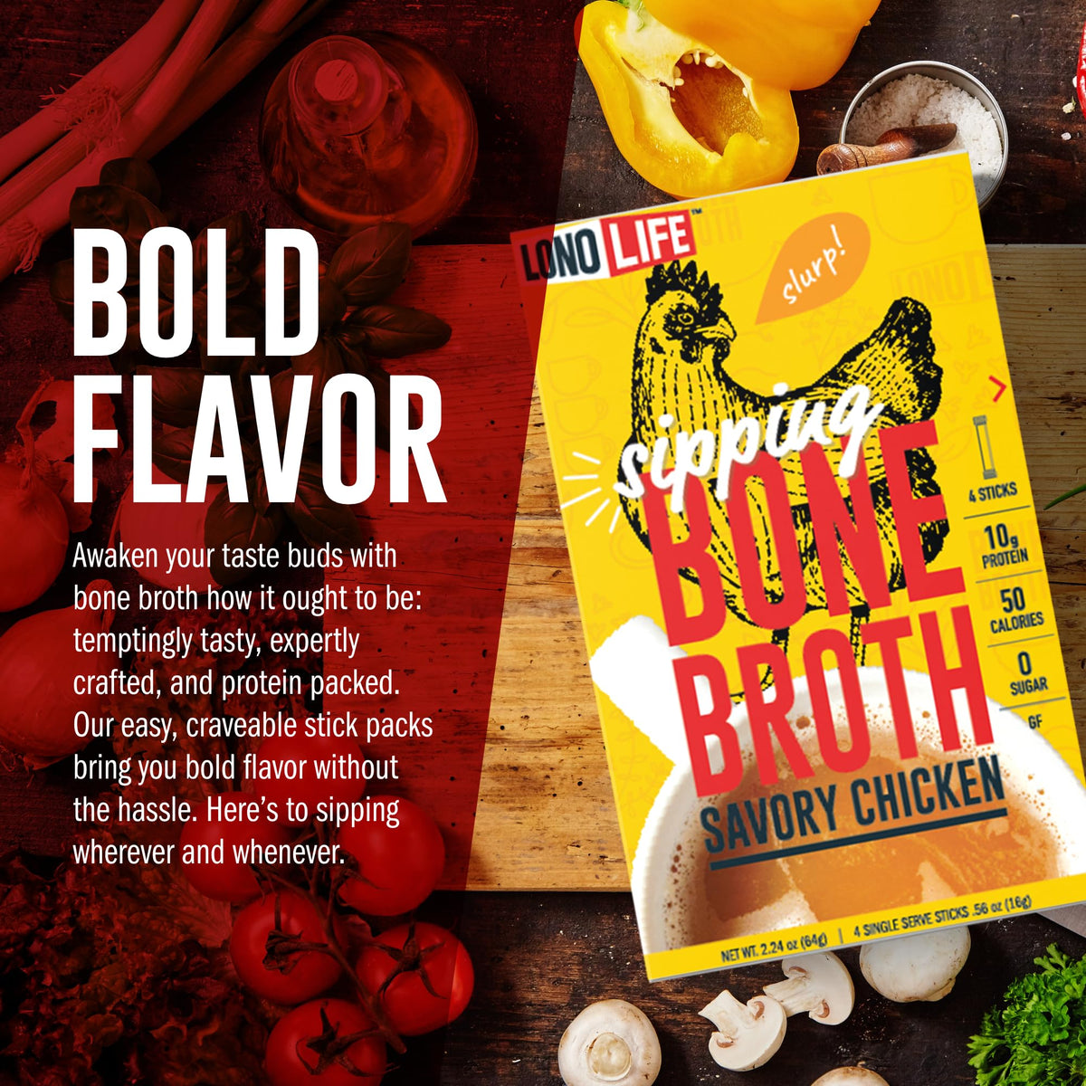 Chicken Bone Broth Powder Mix 8oz G341