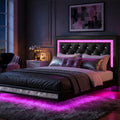 Floating Bed Frame Full with LED Lights V944